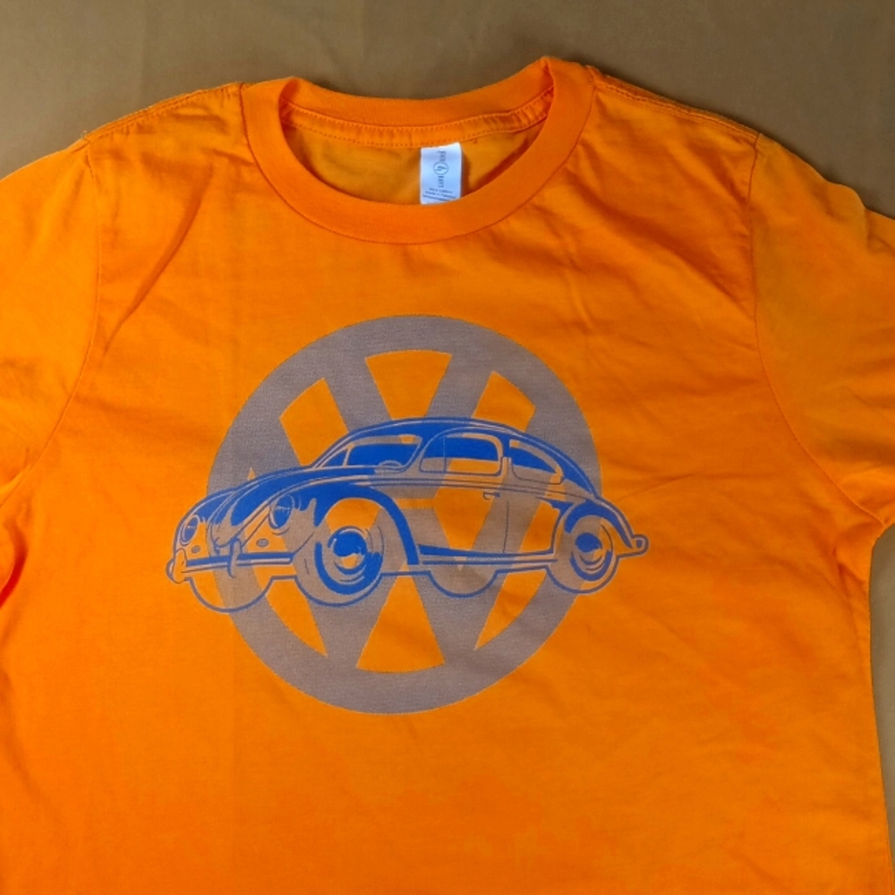 VW xs orange cotton t shirt